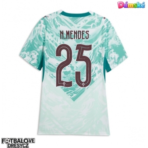 Portugalsko Nuno Mendes #25 Dámské Venkovní Dres MS 2026 Krátký Rukáv Portugalsko Nuno Mendes #25 Dámské Venkovní Dres MS 2026 Krátký Rukáv